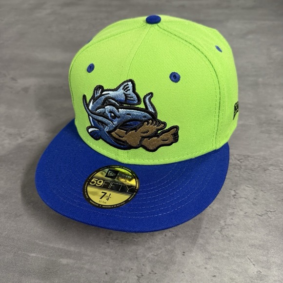 Tulsa Drillers Noodlers Hat New Era Cap 7 1/4 Blue‎ Green Dodgers MiLB Farm 2021
